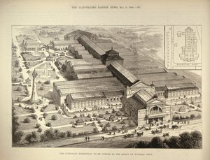 Liverpool-utställningen, som öppnas av drottningen, från The Illustrated London News, 5 augusti 1886 av English School