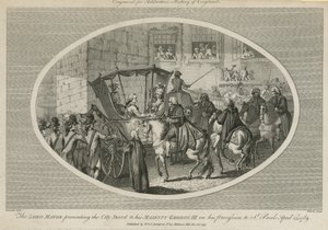 Överborgmästaren överlämnar stadssvärdet till Hans Majestät George III av English School