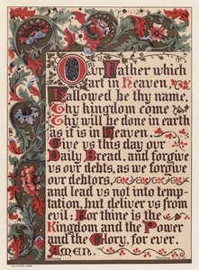 Herrens bön (chromolitho) av English School