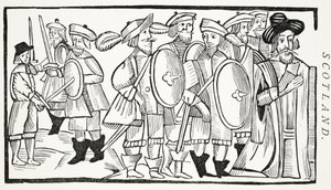 The Lovers Quarrel, illustration från Chap-books of the artonde århundradet av John Ashton, pub. 1882 av English School