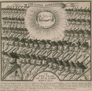 The Loyal Associators år 1745 av English School