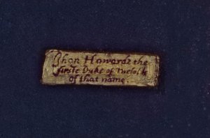 Lumley Cartellino (olja på panel) (detalj av 279034) av English School