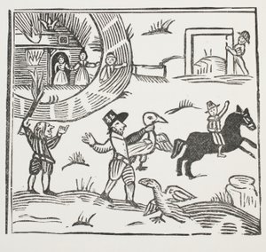 The Mad Pranks of Tom Tram, illustration från Chap-books of the artonde århundradet av John Ashton, pub. 1882 av English School