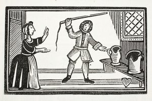 The Mad Pranks of Tom Tram, illustration från Chap-books of the artonde århundradet av John Ashton, pub. 1882 av English School