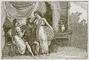 Mannen och hans två fruar (gravyr) av English School