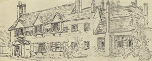 Manor House, c 1770 (gravyr) av English School