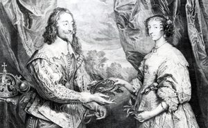 Henriettas och Charles bröllop, graverad av G. Vertue efter Van Dyck, 1742 av English School
