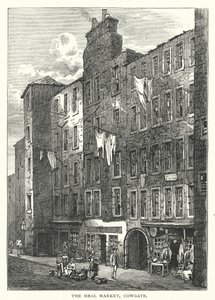 Måltidsmarknaden, Cowgate (gravyr) av English School