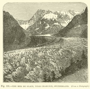 Mer de Glace, nära Chamonix, Schweiz av English School