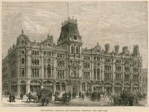 The Mercers Company nya byggnader, Cheapside, London av English School