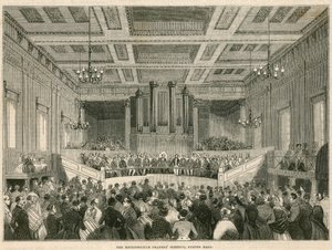 Metropolitan Drapers möte i Exeter Hall, London av English School