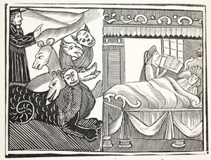 Miraklets mirakel, illustration från Chap-books of the artonde århundrade av John Ashton, pub. 1882 av English School