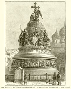Monumentet i Novgorod till minne av imperiets tusenårsjubileum, 1862 av English School