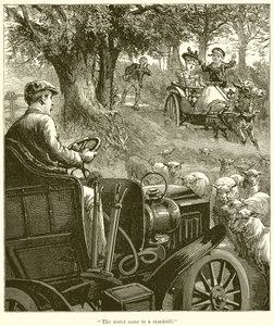 Motorn stannade