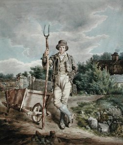 Muck Spreader, ca 1830 (akvarell på papper) av English School