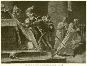 Mordet på Becket i Canterbury Cathedral av English School