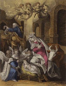 Kristi födelse (färg litho) av English School