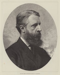 Den nye hertigen av Devonshire, markis av Hartington (gravyr) av English School