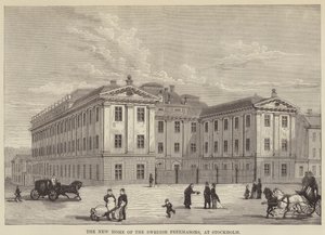 Svenska frimurarnas nya hem i Stockholm (gravyr) av English School