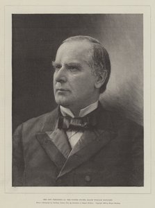 USA:s nye president, major William McKinley (gravyr) av English School