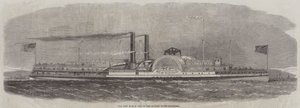 The New World, en av Hudson River Steamers (gravyr) av English School