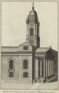 North West Prospect av Parish Church of St George, Hanover Square, London