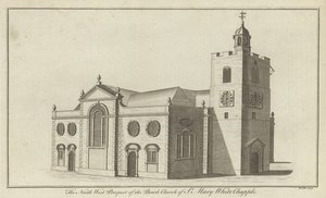 North West Prospect av Parish Church of St Mary Whitechapel, London