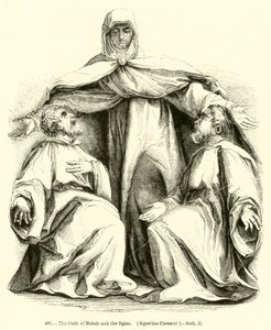 Rahabs ed och spionerna, Agostino Carracci, Joshua ii (gravyr) av English School