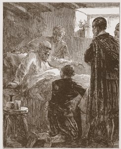 The Old Covenanters Last Sermon, illustration från The History of Protestantism av James Aitken Wylie (1808-1890), pub. 1878 av English School