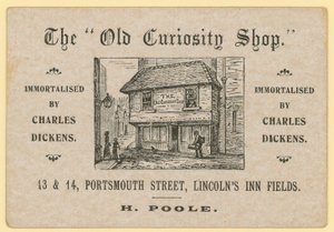 The Old Curiosity Shop, Portsmouth Street, Lincolns Inn Fields, London; Poole återförsäljare för avfallspapper av English School