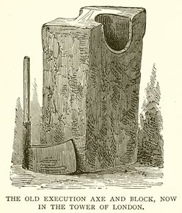 The Old Execution Axe and Block, nu i Tower of London av English School