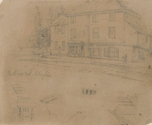 The Old Pied Bull Inn, Islington (bläck på papper) av English School