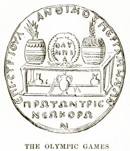 De olympiska spelen, illustration från Greklands historia av Victor Duruy, 1890 av English School