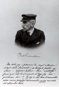 Öppningssidan för Roald Amundsens manuskript av English School