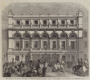 Öppnandet av Hartley Institution i Southampton av Lord Palmerston, Arrival of His Lordship at the Institution (gravyr) av English School