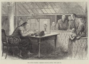 The Opium Traffic, kineser som säljer opium (gravyr) av English School