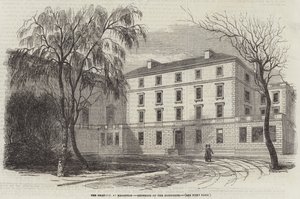The Oratory, at Brompton, Exteriör av Residence (gravyr) av English School