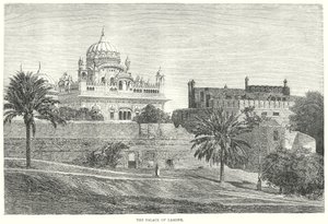 Palatset i Lahore (gravyr) av English School