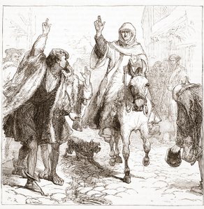 Den påvliga nuncio Chieregato i Nuremberg, illustration från The History of Protestantism av James Aitken Wylie (1808-1890), pub. 1878 av English School