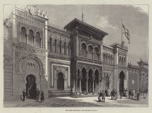 Parisutställningen, den spanska paviljongen (gravyr) av English School