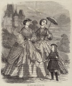 Parismoden för juni (gravyr) av English School