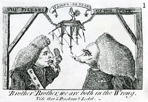 Statens pelare, cirka 1756 av English School