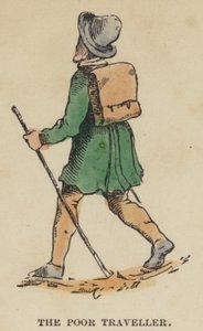 The Poor Traveller (färgad gravyr) av English School