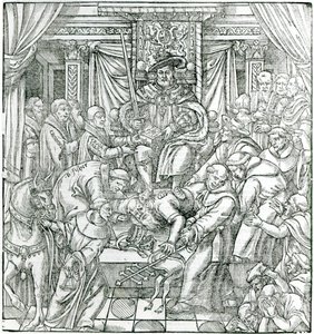Påven undertryckt av kung Henrik VIII, 1534 av English School