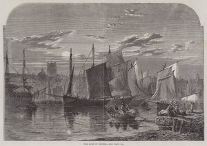 Hamnen i Dieppe (gravyr) av English School