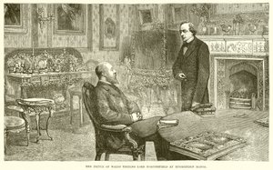 Prinsen av Wales besöker Lord Beaconsfield på Hughenden Manor av English School