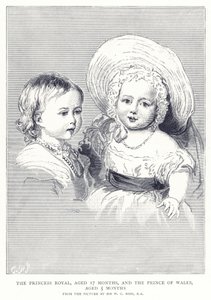 Princess Royal, 17 månader, och Prince of Wales, 5 månader av English School