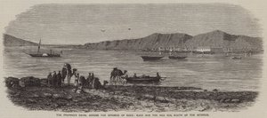 Den föreslagna kanalen över Sueznäset, Suez och Röda havet, söder om näset (gravyr) av English School
