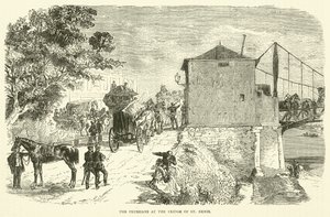 Preussarna vid bron av St Denis, januari 1871 av English School