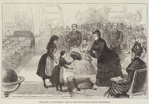 Drottningen i Edinburgh, besök på Royal Blind Asylum, Craigmillar av English School
